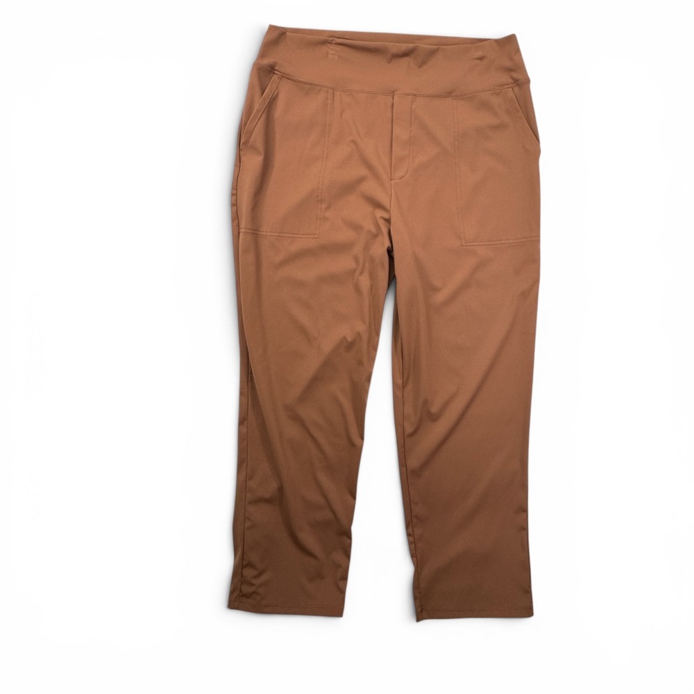 G4Free Athletic Pants Women 2XL Brown Straight Leg Stretch Pockets g 4